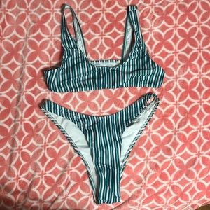 Pink and Teal Bathing Suit